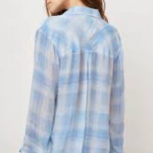 Rails Sawyer Blue Plaid Shirt Dress Women's Size M
